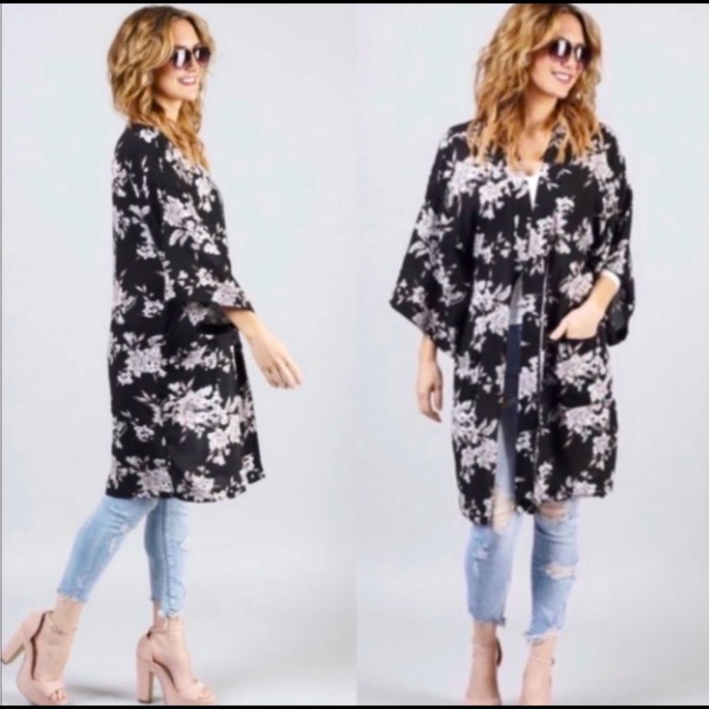 Spiritual Gangster Floral Kimono Wrap - Picture 1 of 7